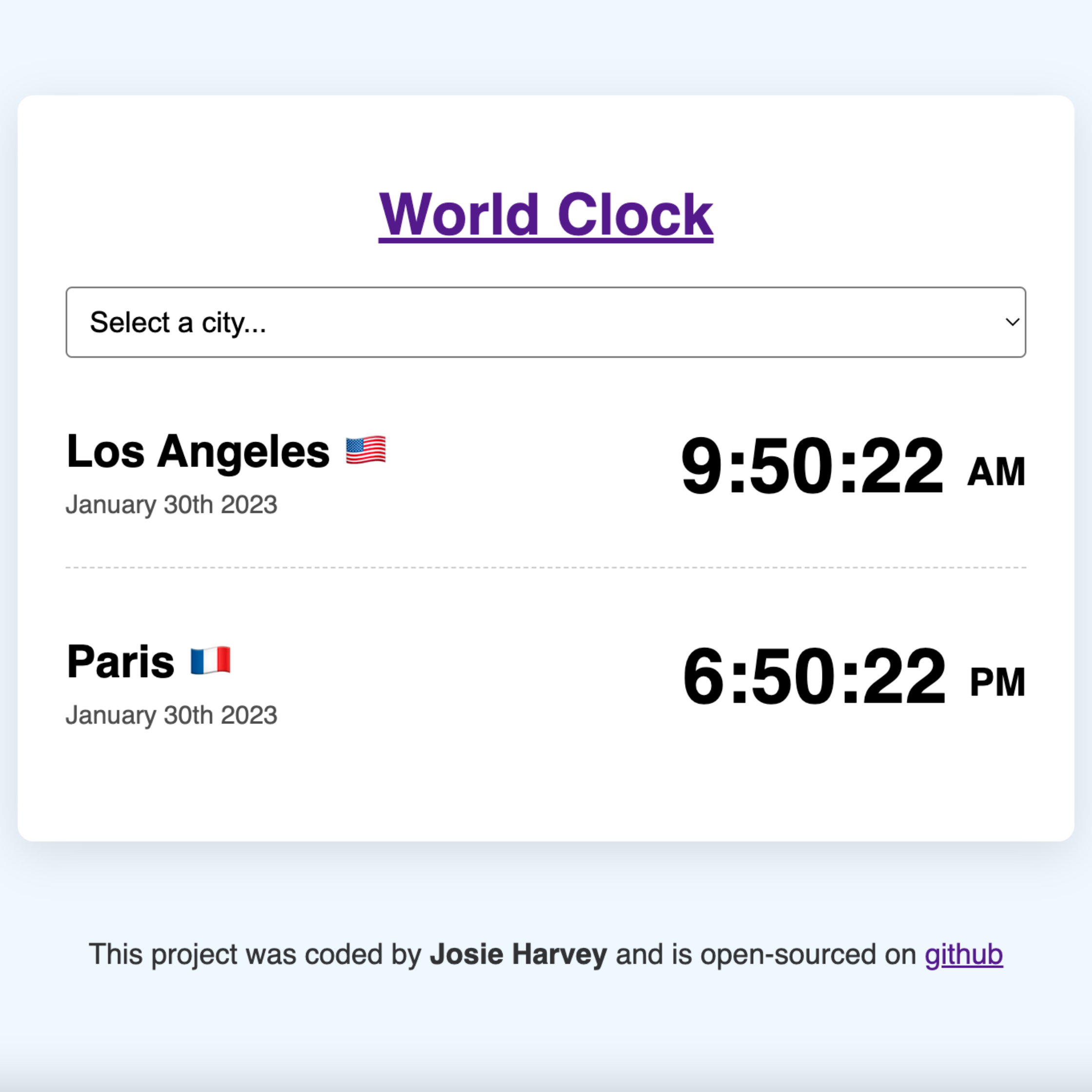 World Clock image